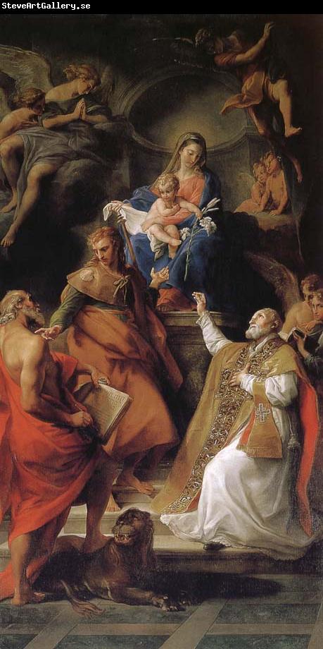 Pompeo Batoni Mary, Saint infant and Saint outstanding prosperous, Zhan Mushi Meiye, Philip